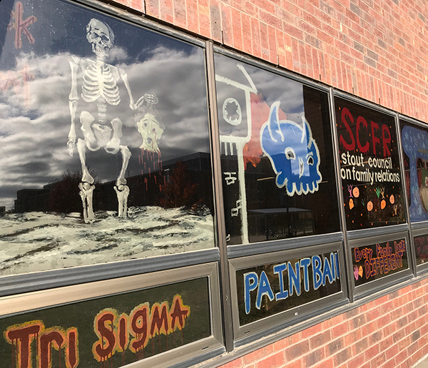 The University Library at UW-Stout is holding a student organization window decorating contest. Judging will be on Halloween.