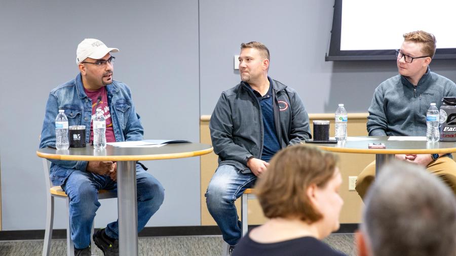 A recent student panel discussion about transfer opportunities, hosted by Chippewa Valley Technical College, included graduate Zaid Abdullah. 