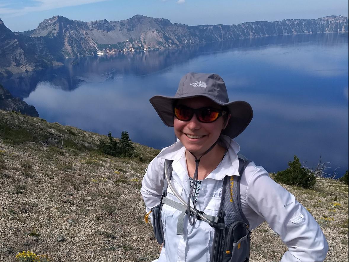 Jessica Kastello at Crater Lake National Park in Oregon.
