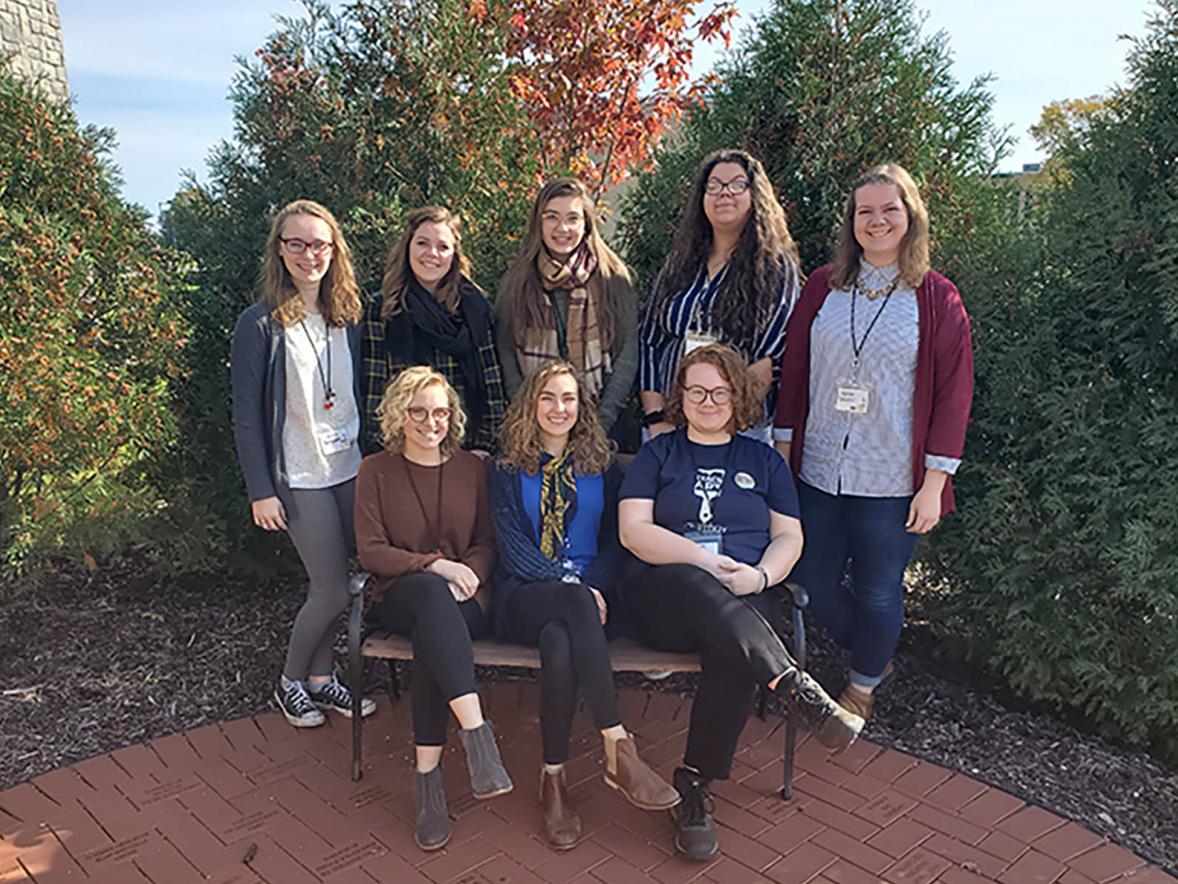 UW-Stout Art Education students at the Wisconsin Art Educators Association Conference, Manitowoc, WI, October 2019.