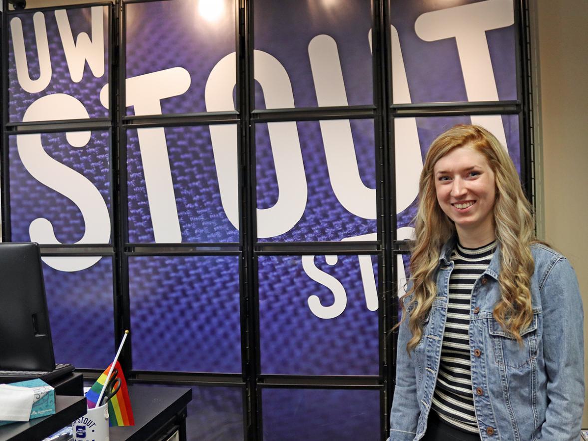 Madalaine McConville, a senior majoring in applied social science, is one of five UW-Stout students presenting at Research in the Rotunda at the Capitol in Madison on Wednesday, March 11.