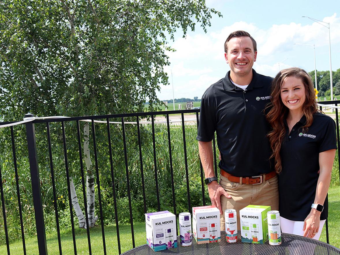 Nate and Danielle Goss, both UW-Stout alumni, have created a new ready-to-drink mocktail company.