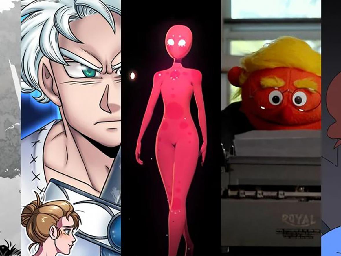 Images from 2020 animation senior capstone projects.