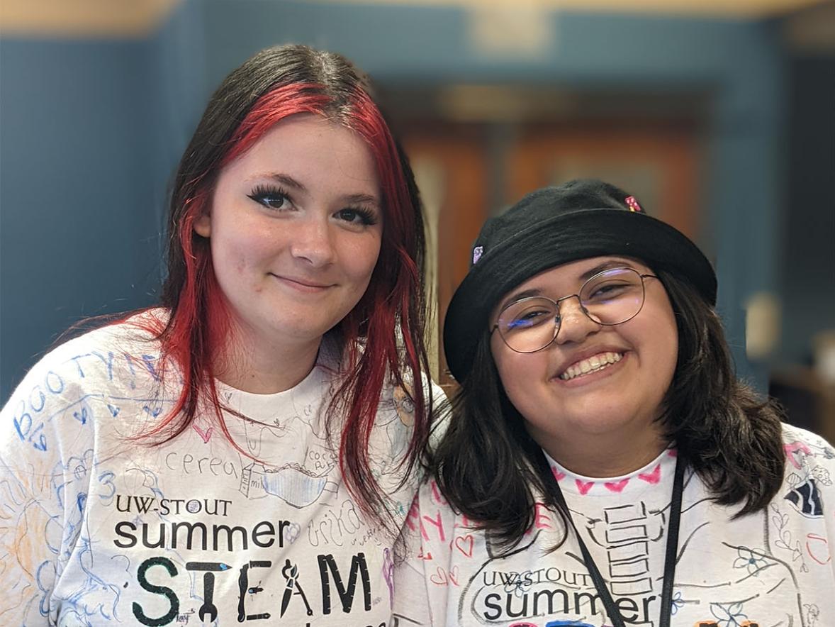 Vanessa Stephens and Erika Saindon at Summer STEAM camp, June 2022.