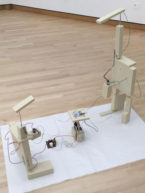 Mary Benetti. Chit Chat. Foam, Electrical Wire, Microcontroller, Board, Conductive Paint and Plastic Tubes.